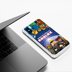 Чехол iPhone XS Max матовый ROBLOX, цвет: 3D-белый — фото 2