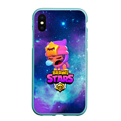 Чехол iPhone XS Max матовый BRAWL STARS SANDY, цвет: 3D-мятный