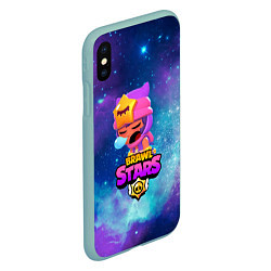 Чехол iPhone XS Max матовый BRAWL STARS SANDY, цвет: 3D-мятный — фото 2