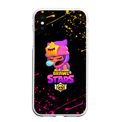 Чехол iPhone XS Max матовый BRAWL STARS SANDY