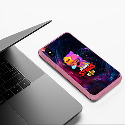 Чехол iPhone XS Max матовый BRAWL STARS SANDY, цвет: 3D-малиновый — фото 2