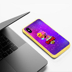 Чехол iPhone XS Max матовый BRAWL STARS SANDY, цвет: 3D-желтый — фото 2