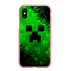 Чехол iPhone XS Max матовый MINECRAFT, цвет: 3D-баблгам