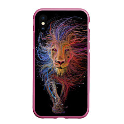 Чехол iPhone XS Max матовый Лев