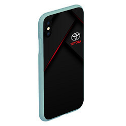 Чехол iPhone XS Max матовый TOYOTA, цвет: 3D-мятный — фото 2