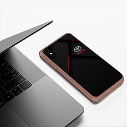 Чехол iPhone XS Max матовый TOYOTA, цвет: 3D-коричневый — фото 2