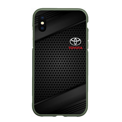 Чехол iPhone XS Max матовый TOYOTA, цвет: 3D-темно-зеленый