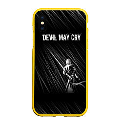 Чехол iPhone XS Max матовый Devil May Cry, цвет: 3D-желтый