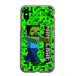 Чехол iPhone XS Max матовый MINECRAFT