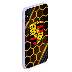 Чехол iPhone XS Max матовый PORSCHE, цвет: 3D-светло-сиреневый — фото 2