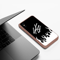 Чехол iPhone XS Max матовый Stray Kids, цвет: 3D-коричневый — фото 2