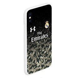 Чехол iPhone XS Max матовый Real Madrid, цвет: 3D-белый — фото 2