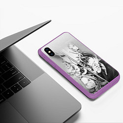 Чехол iPhone XS Max матовый The Rising of the Shield Hero, цвет: 3D-фиолетовый — фото 2