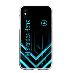 Чехол iPhone XS Max матовый Mercedes-Benz, цвет: 3D-белый