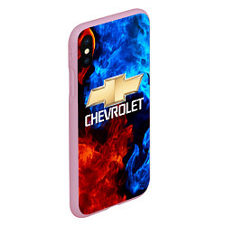 Чехол iPhone XS Max матовый CHEVROLET, цвет: 3D-розовый — фото 2