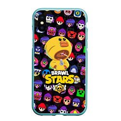 Чехол iPhone XS Max матовый BRAWL STARS SALLY LEON, цвет: 3D-мятный