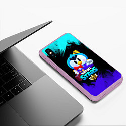 Чехол iPhone XS Max матовый Brawl stars MRP, цвет: 3D-сиреневый — фото 2