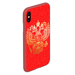 Чехол iPhone XS Max матовый Герб, цвет: 3D-красный — фото 2