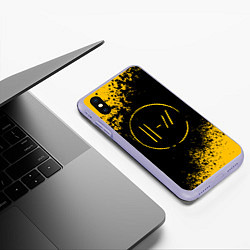 Чехол iPhone XS Max матовый TWENTY ONE PILOTS, цвет: 3D-светло-сиреневый — фото 2