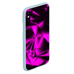 Чехол iPhone XS Max матовый НЕОНОВАЯ ТЕКСТУРА, цвет: 3D-голубой — фото 2