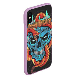 Чехол iPhone XS Max матовый Iron Maiden, цвет: 3D-сиреневый — фото 2