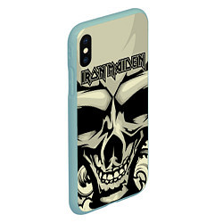 Чехол iPhone XS Max матовый Iron Maiden, цвет: 3D-мятный — фото 2