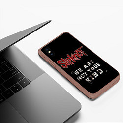 Чехол iPhone XS Max матовый SLIPKNOT WANYK, цвет: 3D-коричневый — фото 2