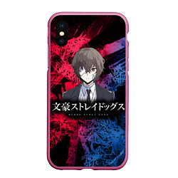 Чехол iPhone XS Max матовый Bungou Stray Dogs, цвет: 3D-малиновый