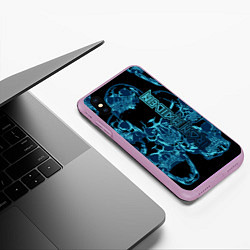 Чехол iPhone XS Max матовый Iron Maiden, цвет: 3D-сиреневый — фото 2