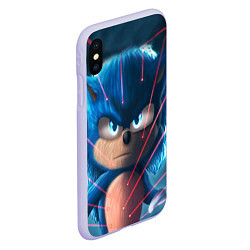 Чехол iPhone XS Max матовый SONIC, цвет: 3D-светло-сиреневый — фото 2