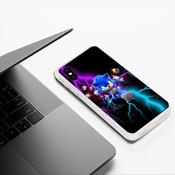 Чехол iPhone XS Max матовый SONIC, цвет: 3D-белый — фото 2