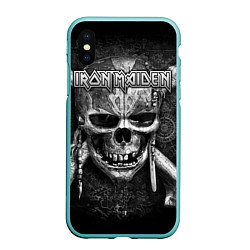 Чехол iPhone XS Max матовый Iron Maiden, цвет: 3D-мятный