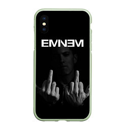 Чехол iPhone XS Max матовый EMINEM, цвет: 3D-салатовый