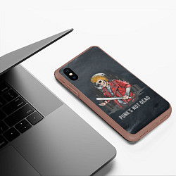 Чехол iPhone XS Max матовый Punk??s Not Dead, цвет: 3D-коричневый — фото 2