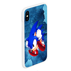 Чехол iPhone XS Max матовый Sonic, цвет: 3D-белый — фото 2