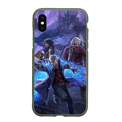 Чехол iPhone XS Max матовый DEVIL MAY CRY, цвет: 3D-темно-зеленый