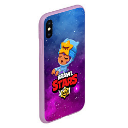 Чехол iPhone XS Max матовый BRAWL STARS SANDY, цвет: 3D-сиреневый — фото 2