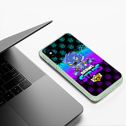 Чехол iPhone XS Max матовый Brawl stars leon оборотень, цвет: 3D-салатовый — фото 2