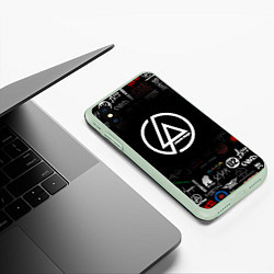 Чехол iPhone XS Max матовый LINKIN PARK, цвет: 3D-салатовый — фото 2