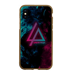 Чехол iPhone XS Max матовый LINKIN PARK, цвет: 3D-коричневый