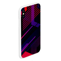 Чехол iPhone XS Max матовый Modern Geometry, цвет: 3D-белый — фото 2