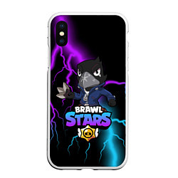 Чехол iPhone XS Max матовый BRAWL STARS CROW