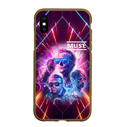 Чехол iPhone XS Max матовый Muse, цвет: 3D-коричневый