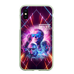 Чехол iPhone XS Max матовый Muse, цвет: 3D-салатовый