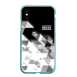 Чехол iPhone XS Max матовый Muse, цвет: 3D-мятный
