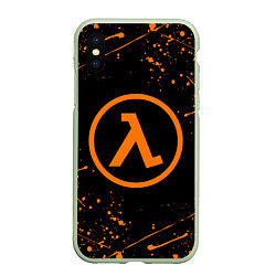 Чехол iPhone XS Max матовый HALF-LIFE, цвет: 3D-салатовый