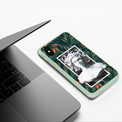 Чехол iPhone XS Max матовый Медуза Горгона, цвет: 3D-салатовый — фото 2