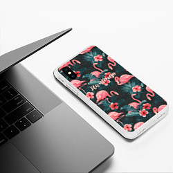 Чехол iPhone XS Max матовый Flamingo, цвет: 3D-белый — фото 2