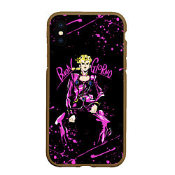 Чехол iPhone XS Max матовый JOJOS BIZARRE ADVENTURE, цвет: 3D-коричневый