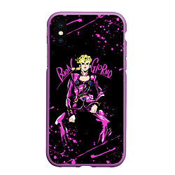 Чехол iPhone XS Max матовый JOJOS BIZARRE ADVENTURE, цвет: 3D-фиолетовый